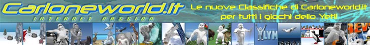 Yeti Games: le nuove classifiche di Carloneworld.it per tutti i giochi dello Yeti!