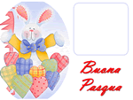 Cornice Cartolina Auguri Buona Pasqua